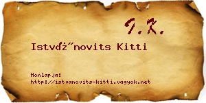 Istvánovits Kitti névjegykártya